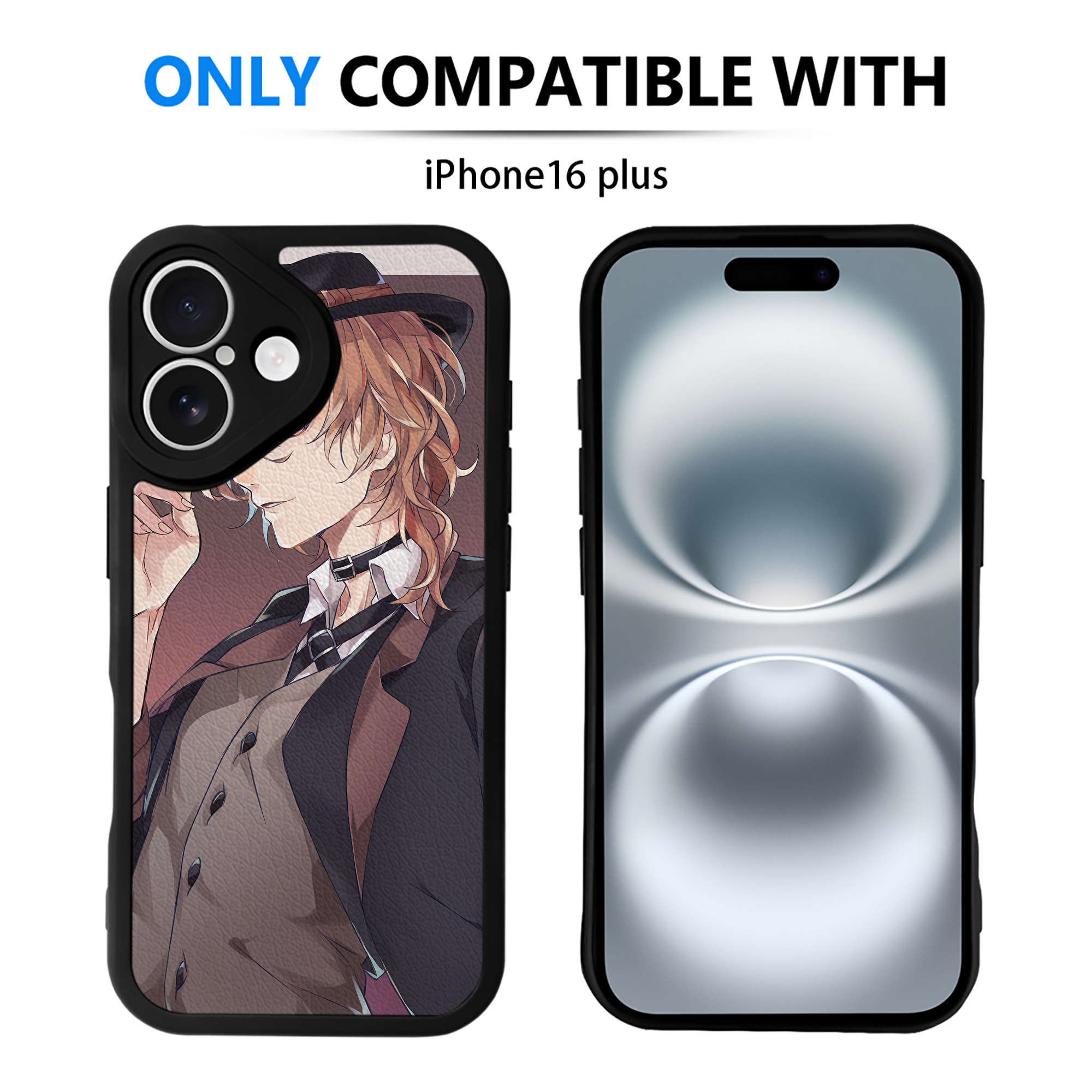 （画像用） 文豪ストレイドッグス Bungo Stray Dogs 【iPhone 16シリーズ対応】シリコンスマホケース（レザー調） 材質：シリコン